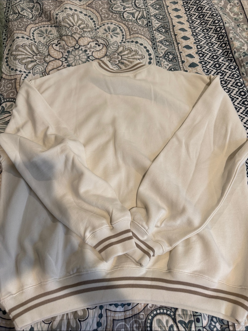 Taylor Swift TTPD Cream Sweatshirt with Tan Trim - Picture 6 of 6